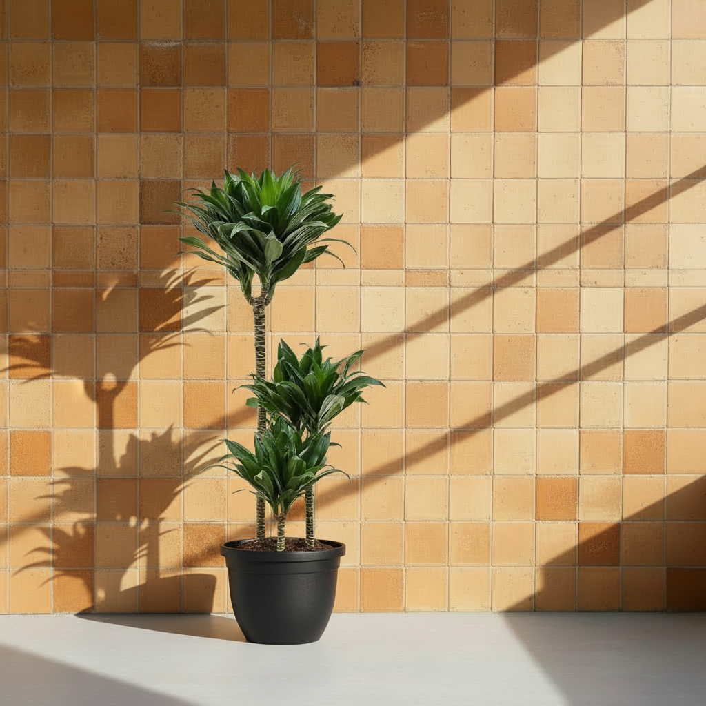 Dracaena Compacta Bitkisi 3 Gövdeli – Koyu Yeşil Kompakt Form