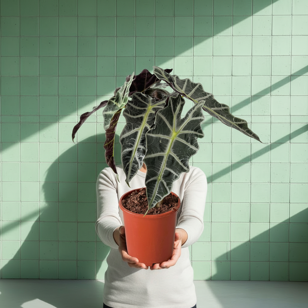 Fil Kulağı Alocasia Polly | Dekoratif İç Mekan Bitkisi