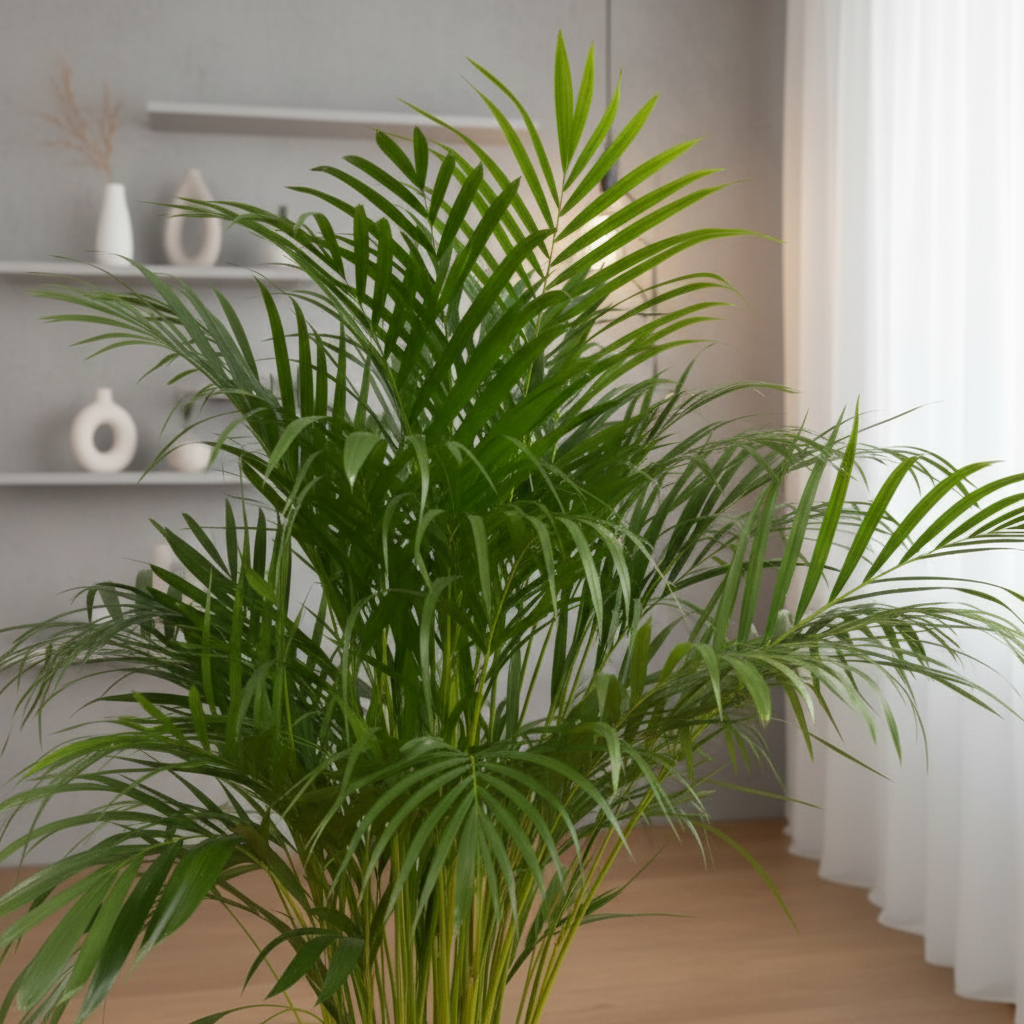 Areka Salon Palmiyesi 90-100cm Dolgun Form (Dypsis Lutescens) Dekoratif İç Mekan Bitkisi