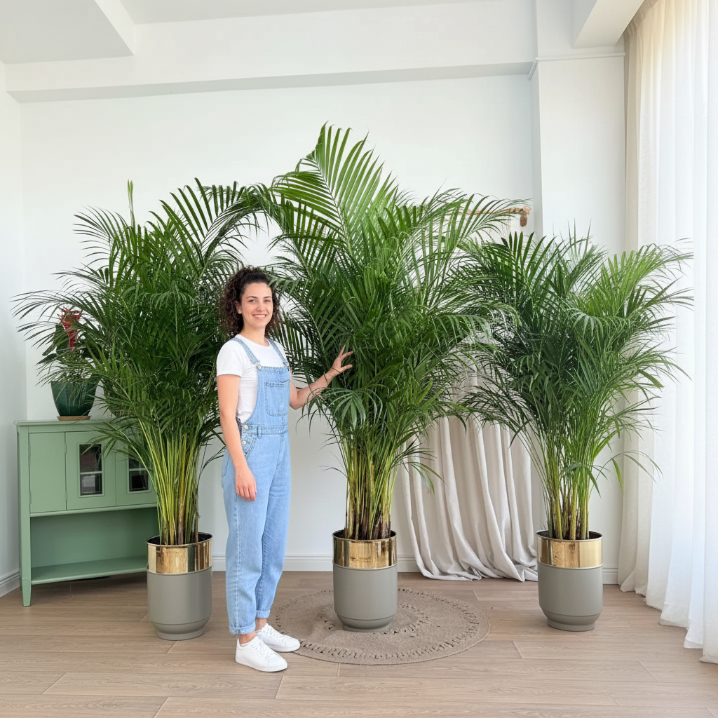 Areka Palmiyesi XXL 170-180 cm (Dypsis Lutescens) Salon ve Ofis Bitkisi