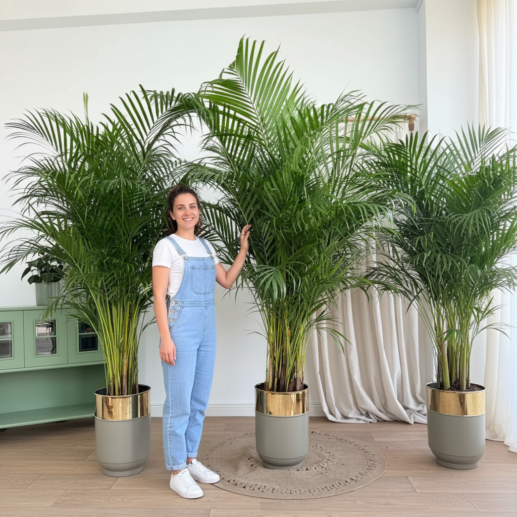 Areka Palmiyesi XXL 170-180 cm (Dypsis Lutescens) Salon ve Ofis Bitkisi