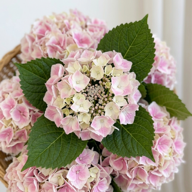 Pembe Ortanca Çiçeği Canlı Bitki | Hydrangea Macrophylla Saksılı Dekoratif Bahçe Balkon Bitkisi