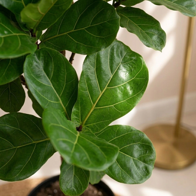 Ficus Lyrata Tijli Keman Yapraklı Kauçuk Anaç Bitki 160-170 cm