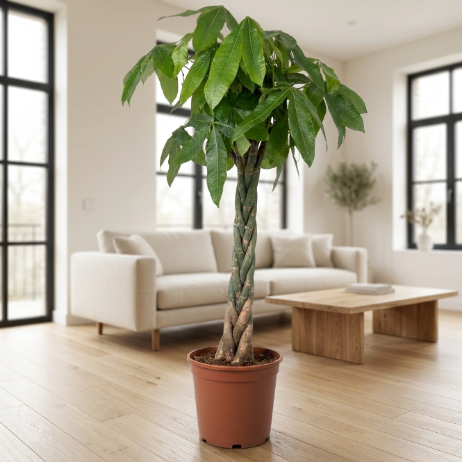Para Ağacı XXL 170-180 cm | Pachira Aquatica - Örgülü Gövde