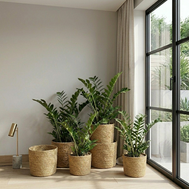 Zamia Çiçeği Zeze-Zamioculcas Zamiifolia 50 cm