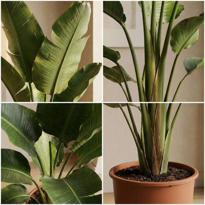Büyük Boy Starliçe Çiçeği 3 Köklü XL - Canlı Cennet Kuşu (Strelitzia Nicolai)