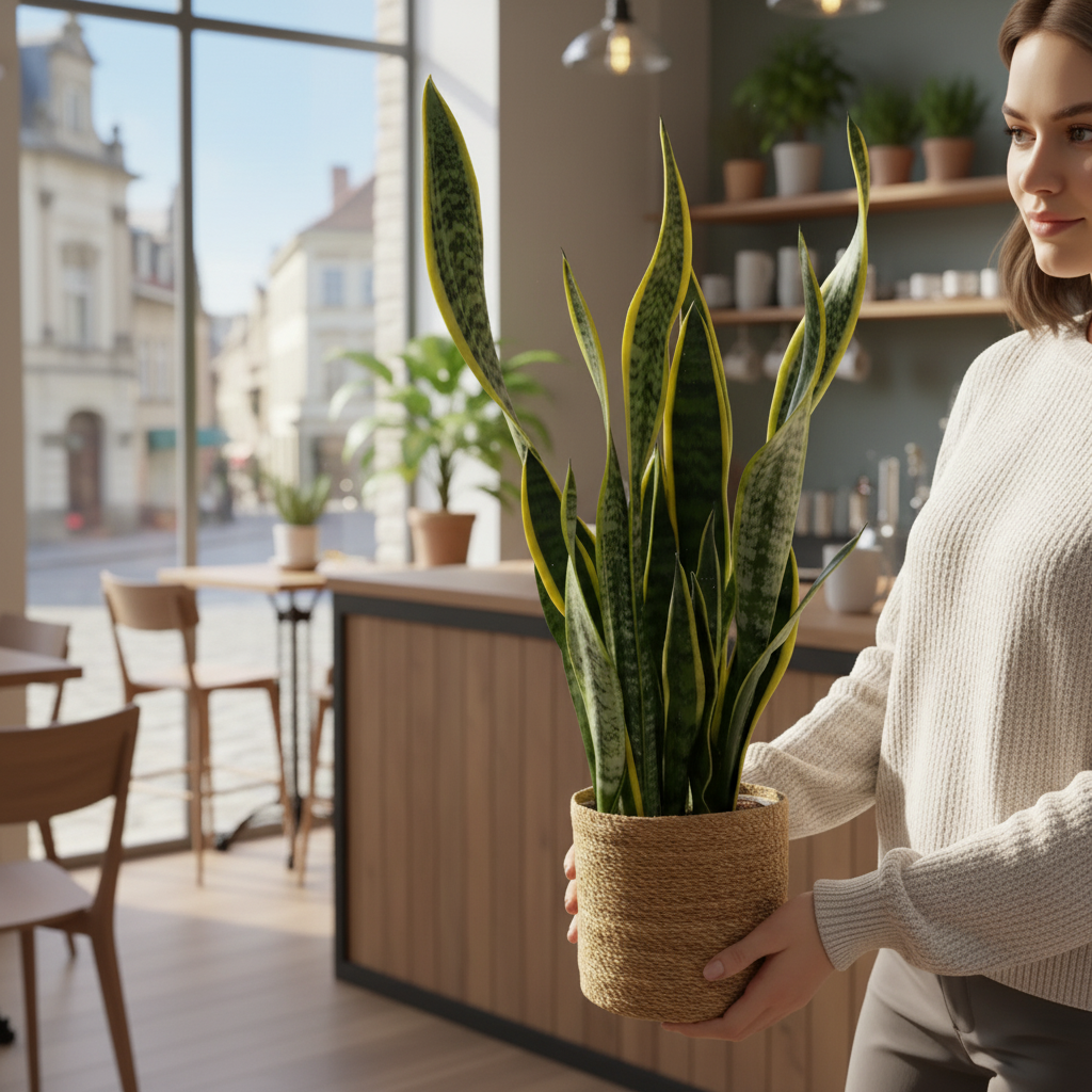 Kılıç Çiçeği Sarı-Yeşil 80-90 cm XXL (Sansevieria Trifasciata | Peygamber Kılıcı | Paşa Kılıcı)