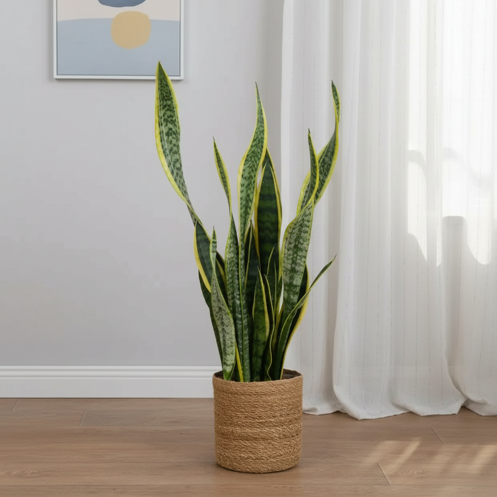 Kılıç Çiçeği Sarı-Yeşil 80-90 cm XXL (Sansevieria Trifasciata | Peygamber Kılıcı | Paşa Kılıcı)